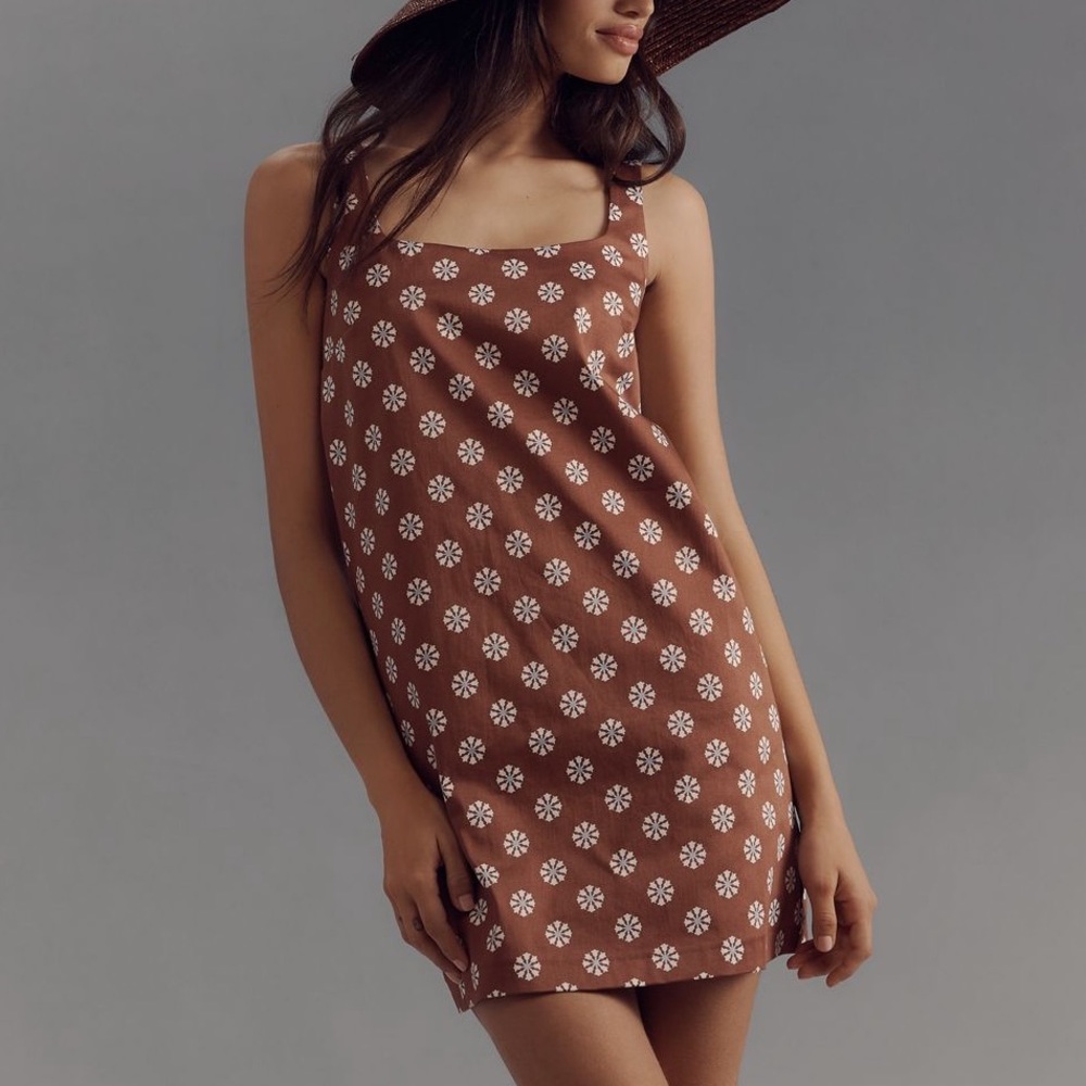 NWT Maeve Sleeveless Square Neck Mini-Dress - Picture 2 of 8